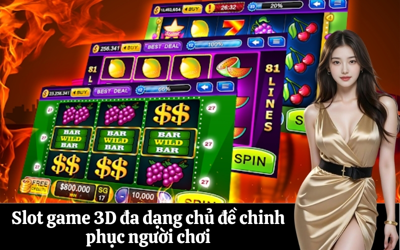 Slot game 3D đa dạng chủ đề chinh phục người chơi