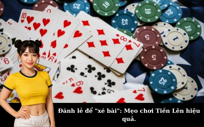 Đánh lẻ để "xé bài": Mẹo chơi Tiến Lên hiệu quả.
