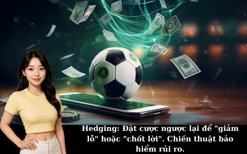 Hedging: Đặt cược ngược lại để "giảm lỗ" hoặc "chốt lời". Chiến thuật bảo hiểm rủi ro.