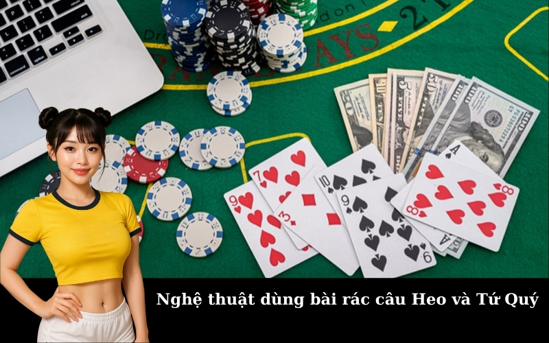 Nghệ thuật dùng bài rác câu Heo và Tứ Quý